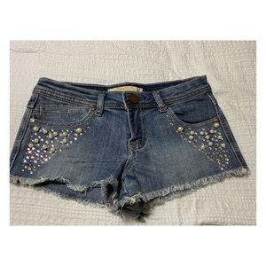Shorts with beaded designs